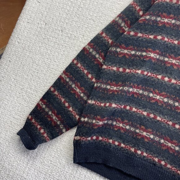 VTG No Excess Alpin 100% Wool Sweater Fair isle Nordic Men S Grandpa Knit Camp** - Picture 3 of 16
